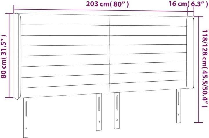 Actual product image VidaXL Kayla (203 x 16 x 128 cm)