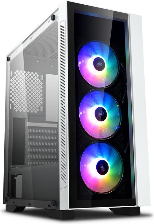Actual product image Deepcool Matrexx 55 V3 ADD-RGB bk ATX - white - tempered glass 2x 3.5 inch internal (mATX, Mini-ITX, ATX, E-ATX)