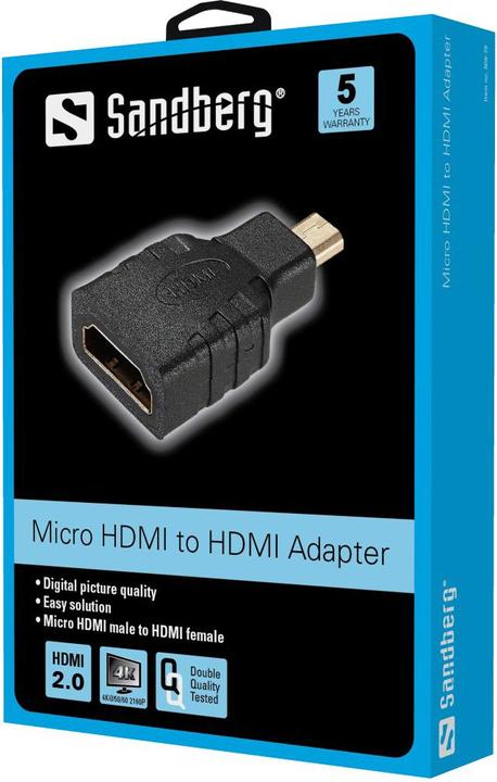 Actual product image Sandberg Micro HDMI to (HDMI, 5.70 cm)