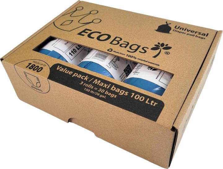 Diaper Champ ECO Bags? Umweltfreundliche Müllbeutel aus 100% recyceltem Material