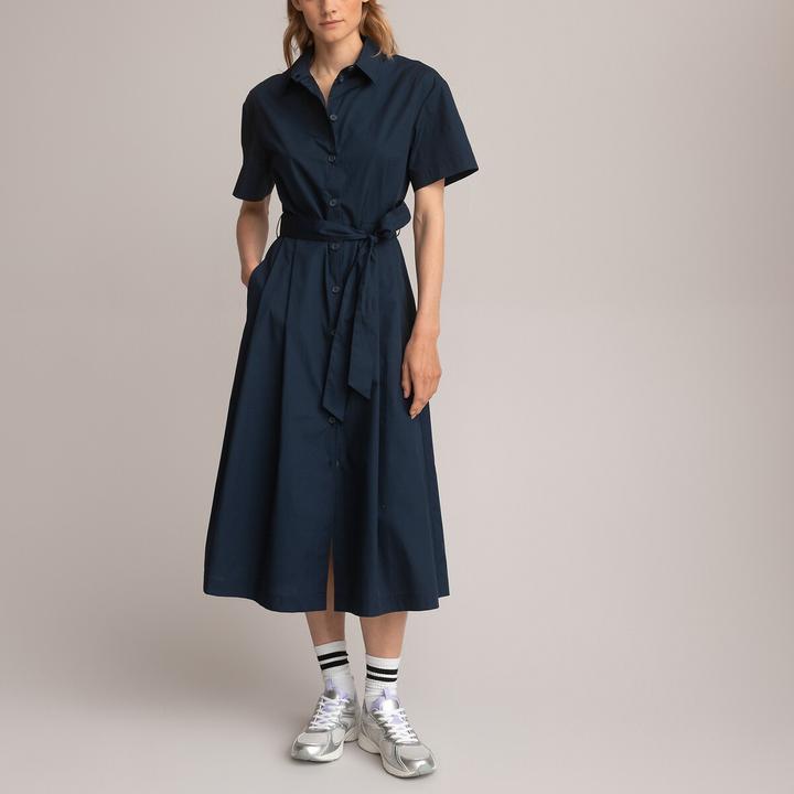 La Redoute Collections Blusenkleid mit Bindegürtel (42)