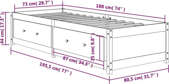 Actual product image VidaXL Shaine (75 x 190 cm)