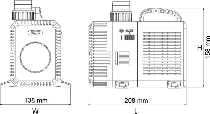 Actual product image SunSun 16000l/h140W SuperEco Fish Pond Pump submersible filter pump CTP-16000