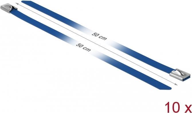Image du produit Delock Colliers de serrage en acier inoxydable 500x7,9 10 pcs. (Serre-câbles métalliques, 500 mm, 10 pcs)