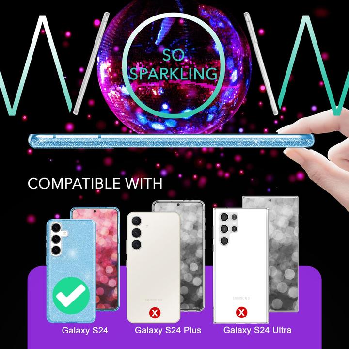 Actual product image Nalia Glitter hybrid cover (Samsung Galaxy S24)