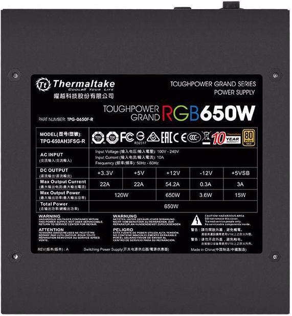 Actual product image Thermaltake ToughPower Grand (650 W)
