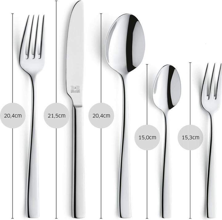 Produktbild Beckmann & Rommerskirchen LEO Besteckset 60-teilig (60 Stück, Besteck Set)