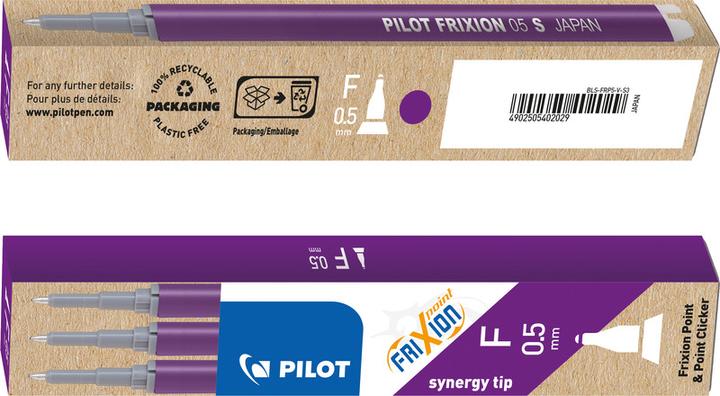Produktbild Pilot FriXion Refill Point Set Set à 3 (Ersatzmine, Violett, 0.25 mm)