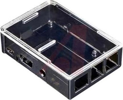 Immagine prodotto Adafruit 2258 - Custodia per Raspberry Pi B+/Pi 2/Pi 3, base grigio fumo e parte superiore trasparente