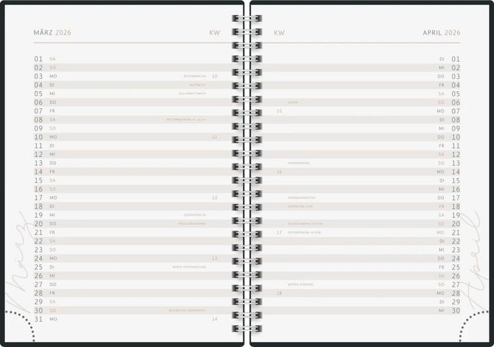 Produktbild Ridoide rido idé Wochenagenda Design Line Wire, One Line Grafisch, 2026 (148 x 210 mm, Deutsch, Französisch, Englisch)
