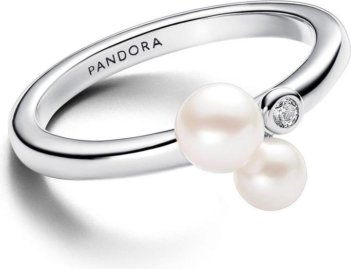 Immagine prodotto Pandora Anello con perle d'acqua dolce trattate in duo (56, 925 Argento)