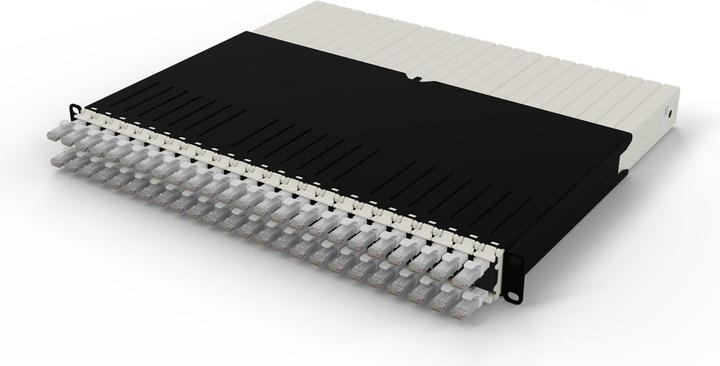 PATCHBOX one / 8RU / Cat 6A, UTP, 0.8 m, Weiss (U/UTP, CAT6a, 0.80 m)