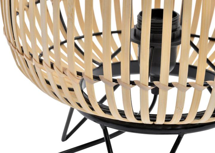 Produktbild Merkloos Bureaulamp DKD Home Decor Zwart Metaal Bruin Bamboe (30 x 30 x 40.5 cm)