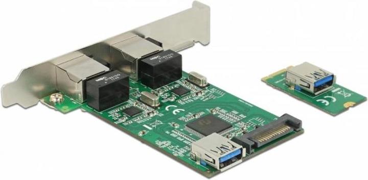 Delock Converter M.2 Key B+M male > 2 x Gigabit LAN (M.2 A Key)