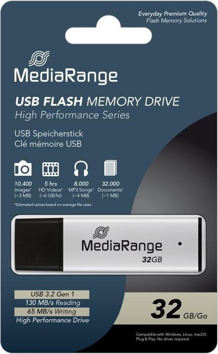 Produktbild MediaRange High performance 32GB U3 MR1900 (32 GB, USB-A)