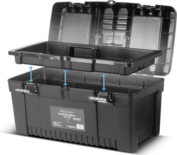 Produktbild Stahlwerk Toolbox Set mit 4 leeren Werkzeugkisten Modul-System Sortimentsboxen