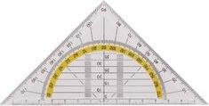 Produktbild Office Depot Geometriedreieck Transparent 16 cm (160 mm)