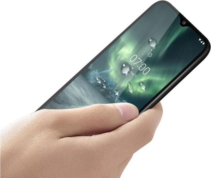 Produktbild Screenguard Nokia 7.2 Full Screen Panzerglas Schutzfolie 2.5D 9H (1 Stück, Nokia 7.2)