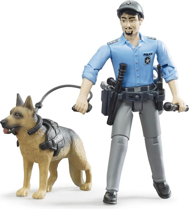 Actual product image Bruder Bworld policeman with dog