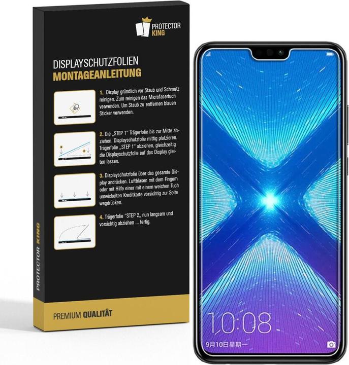 Actual product image Protectorking 6x Panzerfolie Anti-Shock matt entspiegelt (6 Piece, Honor 8X)