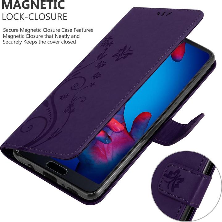 Produktbild Cadorabo Flower Book Cover (Huawei P20)