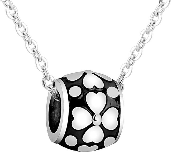 Star Piercing Kette silber mit Bead Anhänger Kleeblatt silber (ohne Messing, Chirurgenstahl 316L)