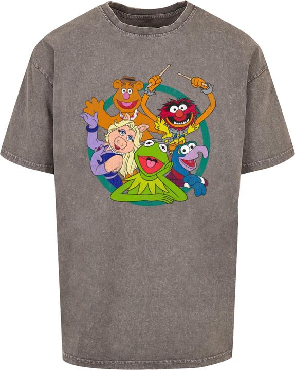 Image du produit Absolute Cult Muppets - Groupe Circle Acid Washed Oversized Tee - 115233 (4XL)