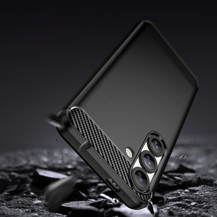Produktbild Hurtel Carbon Case Flexibles Silikon für Xiaomi 15 Ultra - Schwarz (Xiaomi 15 Ultra)