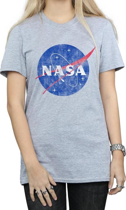 Actual product image Nasa Womens/Ladies Classic Insignia Logo Boyfriend T-Shirt (3XL)