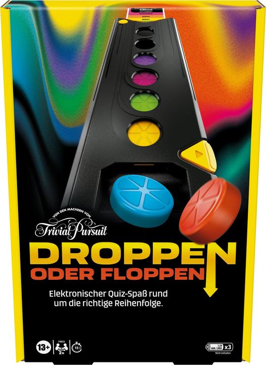Produktbild Hasbro Droppen oder Floppen, elektronisches Partyspiel von den Machern von Trivial Pursuit (Deutsch)