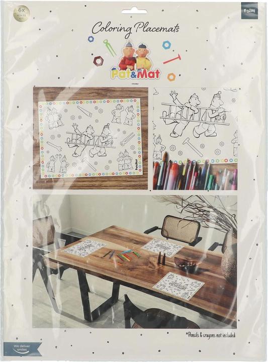 Produktbild Folat Nachbar & Nachbar Tischsets Malvorlagen, 6tlg.