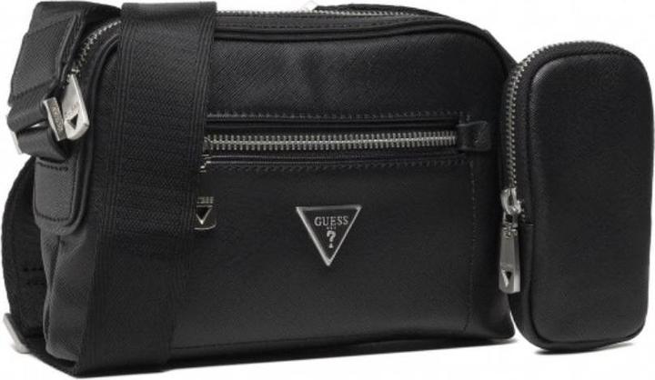 Actual product image Guess Certosa, Polyester, Camera Bag, Textile Crossbody Bag, Black, 21 x 1