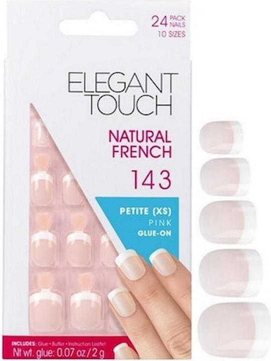 Produktbild Elegant Touch French Nails 143 Pink 1 Count (Kunstnägel, Pink)