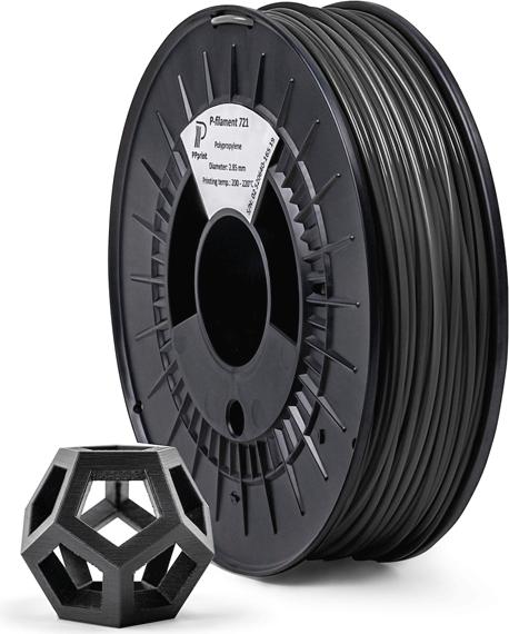 Image du produit PPprint Filament PP P-Filament 721 black 0.6kg 1.75mm (PP, 1.75 mm, 600 g, Noir)