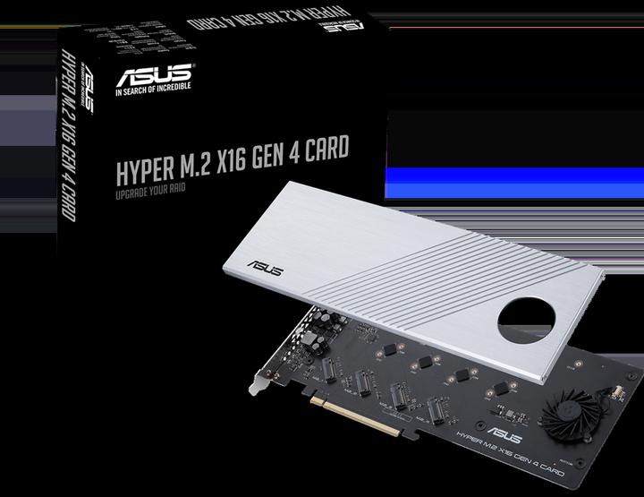 Actual product image ASUS Hyper M.2 x16 Gen 4 card