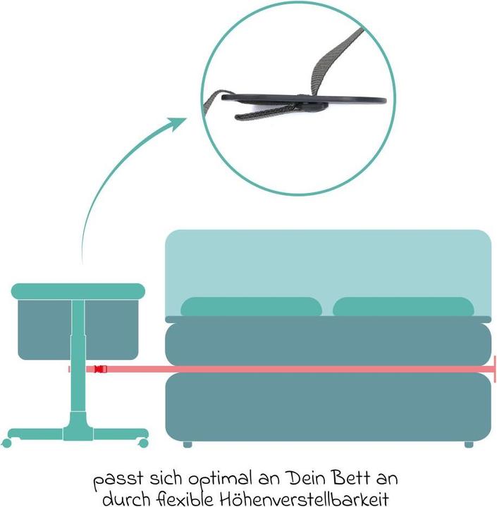 Actual product image Fillikid Beistellbetten Beistellbett Crip 6-fach höhenverstellbar