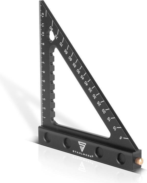 Produktbild Stahlwerk Winkeldreieck mit Anschlag und Markiernadel Aluminium