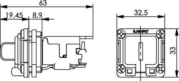 Produktbild Telegärtner RJ45 Steckverbinder STX V6 Flanschset Variante 6