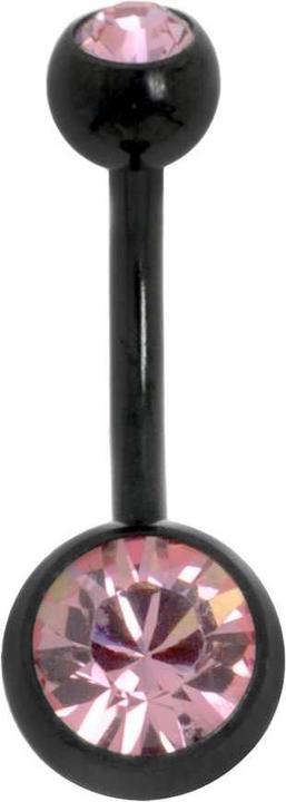 Produktbild Bijouteria Bauchpiercing (Kristall, PVD Beschichtung (schwarz), Titan)