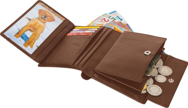 Immagine prodotto Welltravel Portafoglio in pelle con protezione RFID, marrone