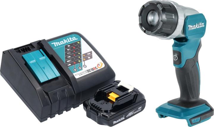 Actual product image Makita DML 808 RY1 Akku Handstrahler 14,4 / 18 V 190 lm LED + 1x Akku 1,5 Ah + Ladegerät (190 lm)