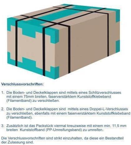 Actual product image Transpak Dangerous goods carton 4-fold approval 1-wall dimensions 175x155x213mm capacity 6l (25 x)