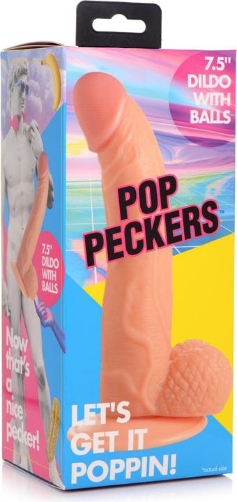 Image du produit Pop Peckers Poppin Dildo 19 cm - Beige