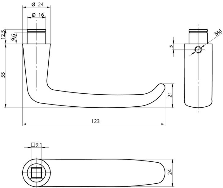 Actual product image Mega Lever handle WAGGON 32.100 / 33.100 (Door handle)