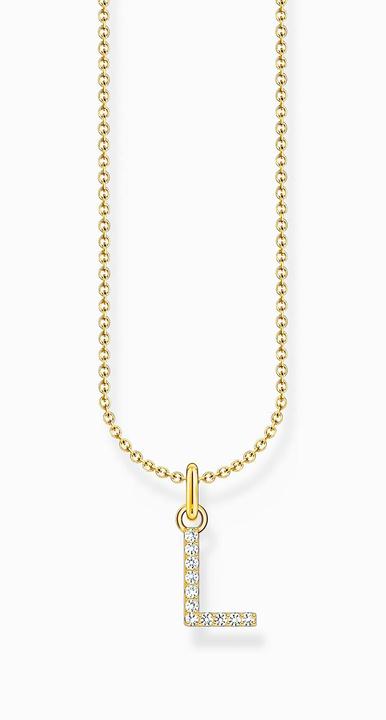 Image du produit Thomas Sabo Chaîne avec pendentif lettre L doré (Or jaune 750 plaqué or, Argent sterling 925, 38 - 45 cm)