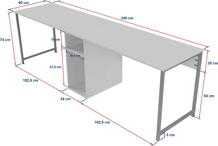 Image du produit Skye Decor Twin (240 x 74 x 60 cm)