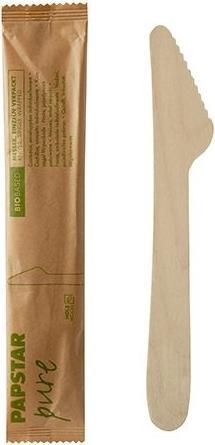 Produktbild Papstar Messer "pure" einzeln verpackt in Papierbeutel (50 x)