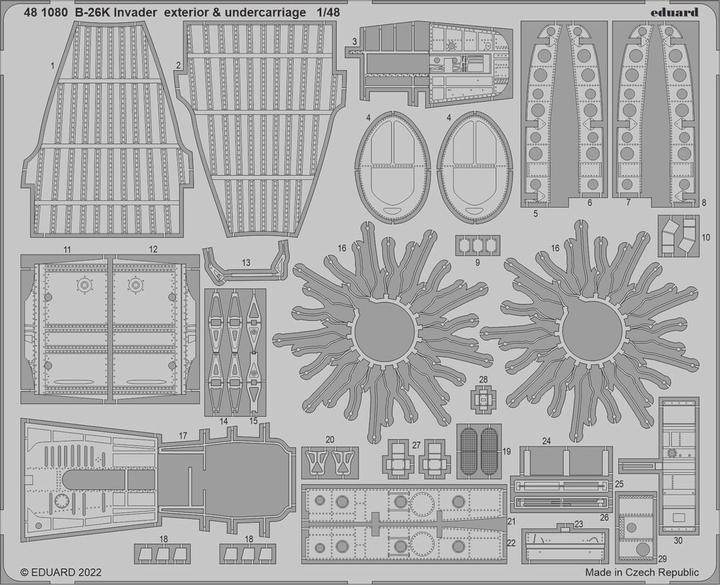 Produktbild Eduard B-26K Invader exterior & undercarriage for ICM