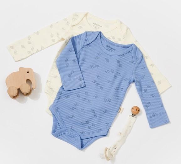 BabyCosy Langarmbody, 2 Pack