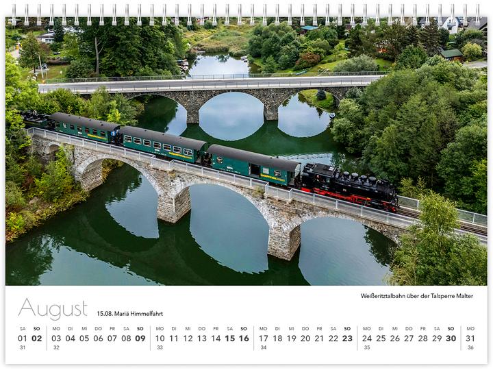 Produktbild Kalender Sachsen von oben kompakt 2026 (21 x 15 cm, Kein Einband, Deutsch)